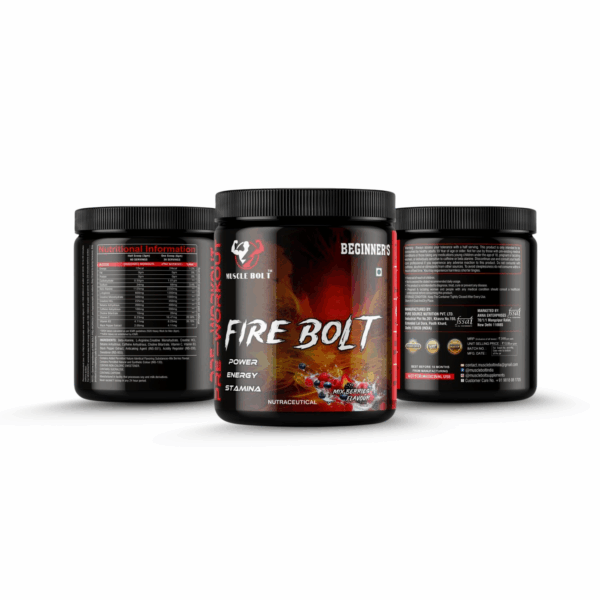 MuscleBolt All-in-One Fitness Starter Combo – Pre-Workout, Creatine, 3 Pro Whey Sachets, Gym Bag, T-Shirt, Shaker & Free Wrist Band - Image 3