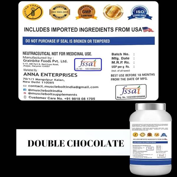 MUSCLEBOLT Platinum Whey Protein Light & Clean, Digestive Enzymes Easy to Digest Lab Tested Whey Protein  (1 kg, DOOUBLE CHOCOLATE) - Image 6