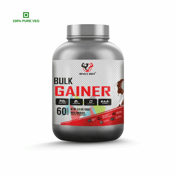 MUSCLEBOLT Fitness Starter Combo – BULK GAINER, CREATINE, GYM BAG, T-SHIRT, SHAKER & FREE WRIST BAND - Image 2